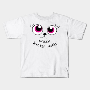 Crazy Kitty Lady Kids T-Shirt